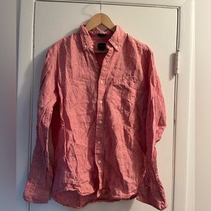 J Crew Men’s Linen Button Down Shirt M